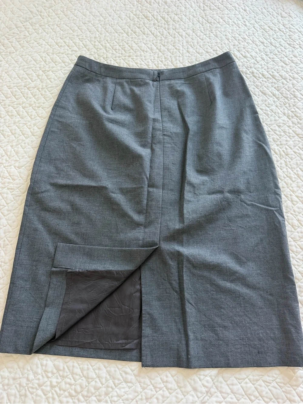 Brooks Brothers Gray Wool Blend Pencil Skirt Size 4 Made in Italy